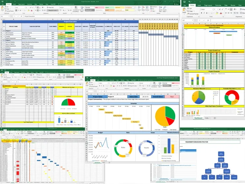 Automated Excel Gantt Chart & Schedule Tracker