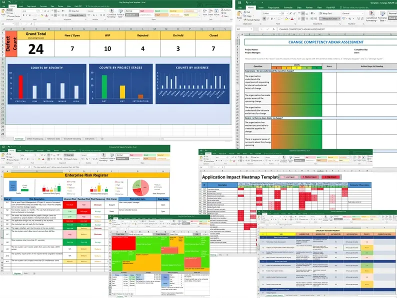 RAID Log & Risk Matrix Heatmap